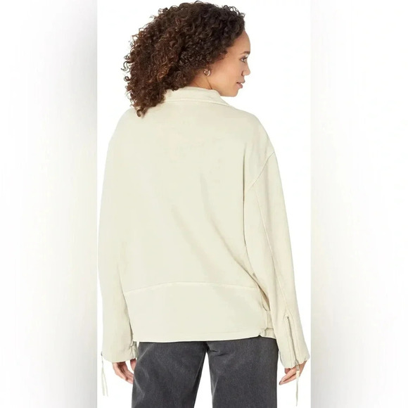 NWT We The Free Rebel Knit Moto Jacket in Vanilla Crème L - Picture 3 of 8